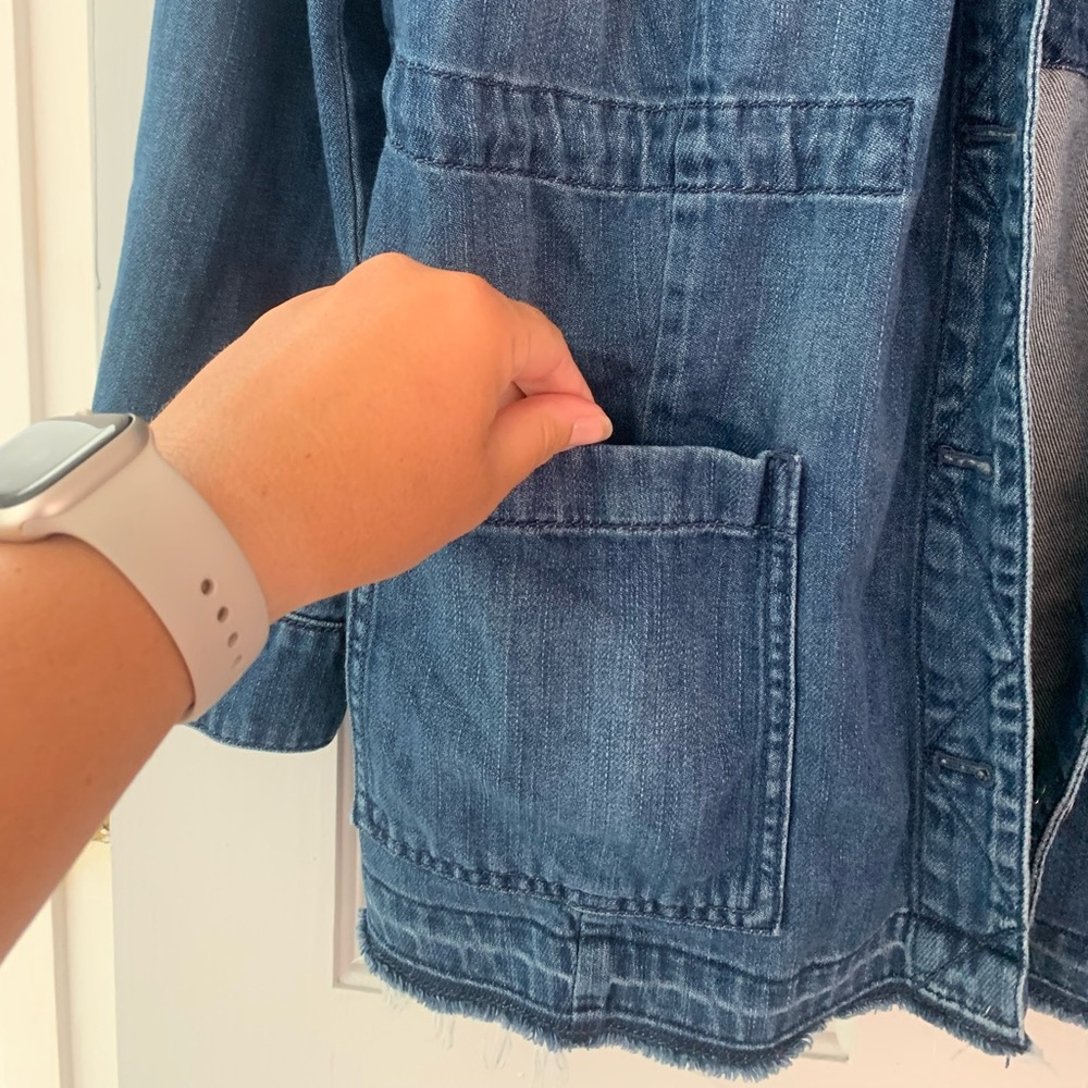 EUC J Jill denim jacket size large - Picture 9 of 9